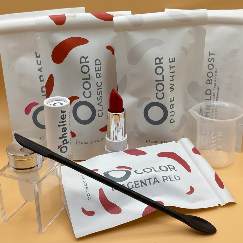 Kit pronto per 2 rossetti fai da te - Sfumature Rosso, Rosa e Corallo